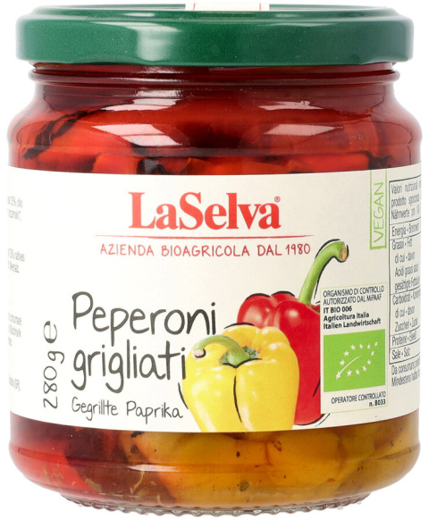 Grilowana papryka w oliwie 280g BIO Grilowana papryka w oliwie 280g BIO