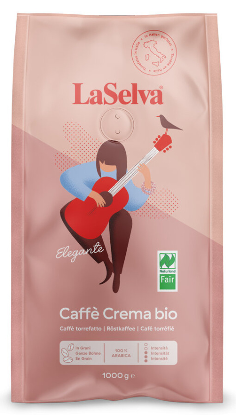 Kawa CAFFÉ CREMA ELEGANTE 100% Arabica ziarna 1kg BIO Kawa CAFFÉ CREMA ELEGANTE 100% Arabica ziarna 1kg BIO