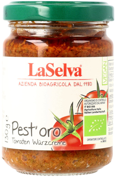 Pest' Oro pasta z suszonych pomidorów 130g BIO Pest' Oro pasta z suszonych pomidorów 130g BIO