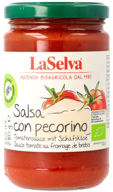 Sos pomidorowy z serem pecorino 280g BIO Sos pomidorowy z serem pecorino 280g BIO