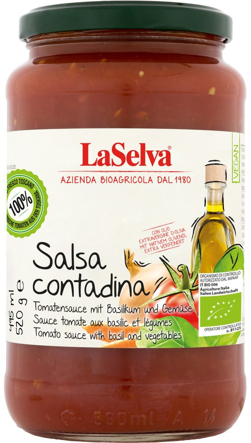 Sos pomidorowy z warzywami - Salsa Contadina 520g BIO