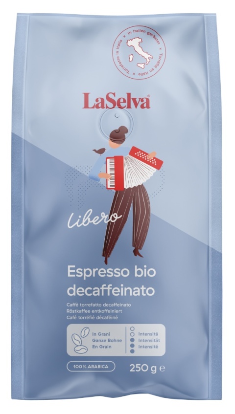 Kawa Libero Espresso ziarna 250g bezkofeinowa BIO